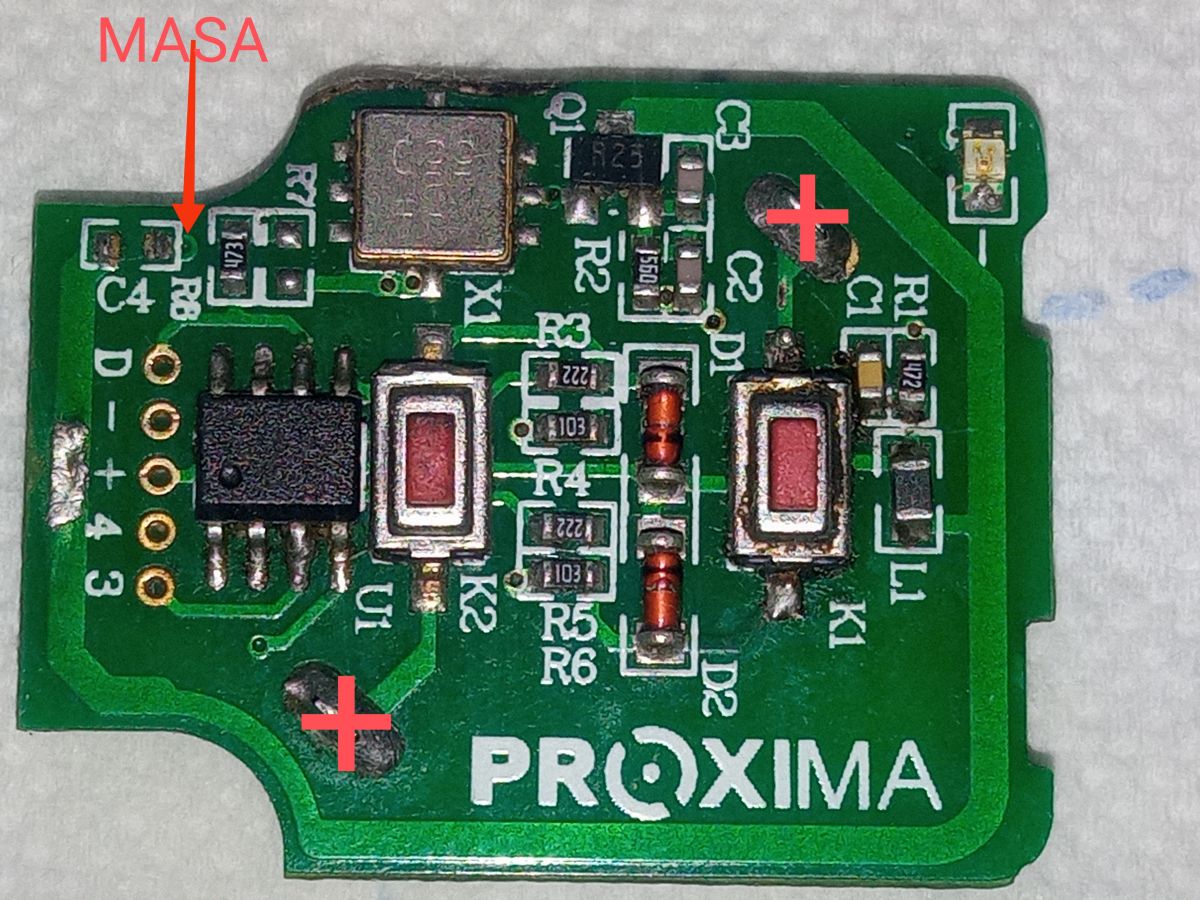 Pilot KeeLoq 2K433 433,92MHz - jak dobrać brakujący kondensator C4?