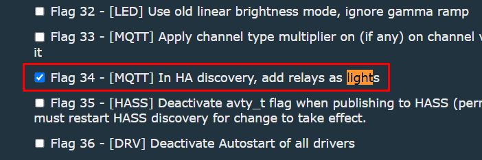 MQTT Flag Configuration for HA Discovery Screenshot of MQTT flag configuration for HA Discovery