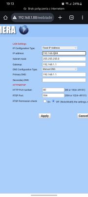Nokia 4G05-B+ i D-Link 2150 ten sam adres IP – brak widoczności kamer i smart gniazdek