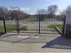 Dobór automatyki bramy dwuskrzydłowej, wąski slupek