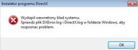 Błąd wewnętrzny DirectX przy uruchamianiu WoT - logi w załączniku