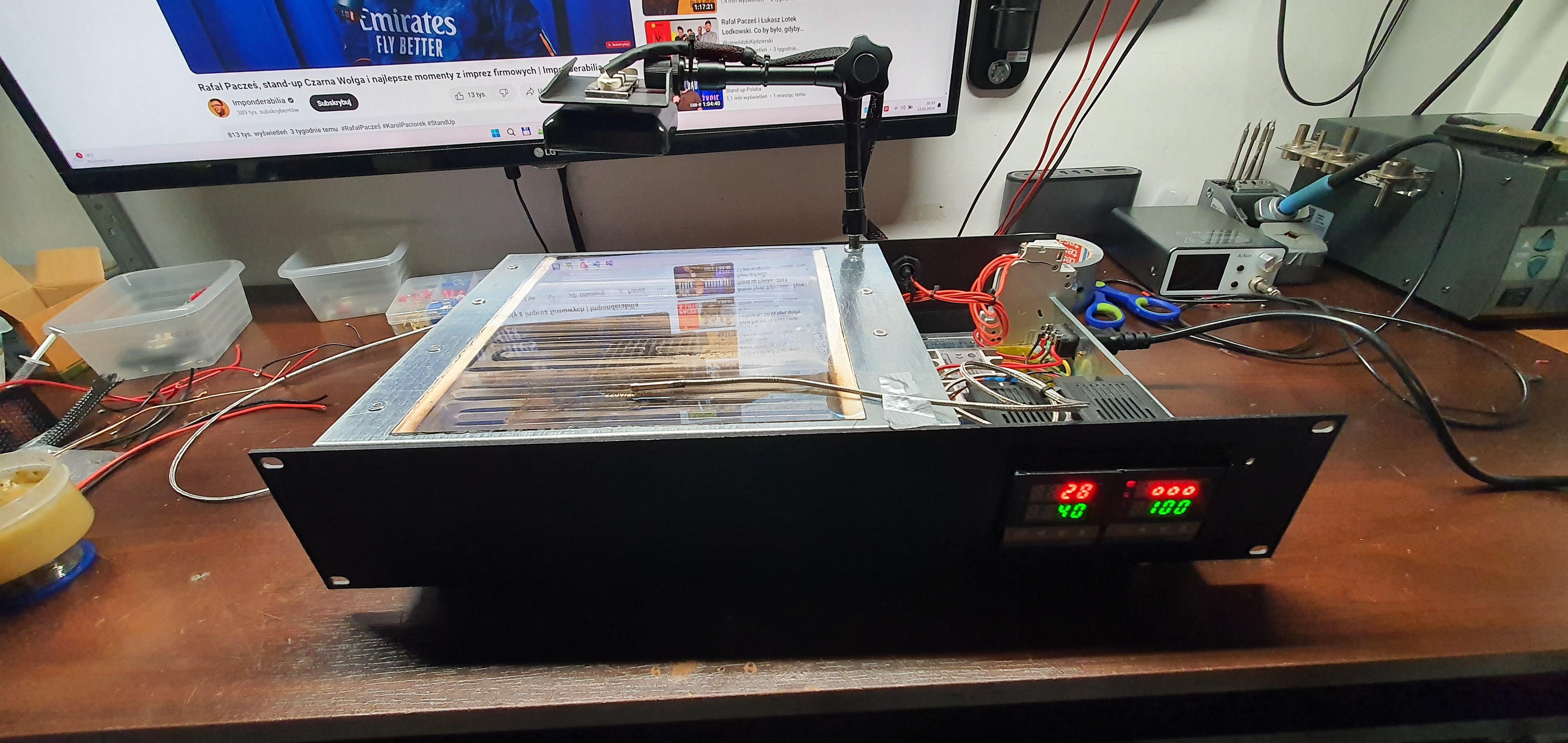 Moja stacja BGA DIY z grzałkami i sterownikami Rex C100