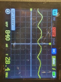 Radio Alan 109 - brak nadawania, różnica napięć przy kondensatorze C78