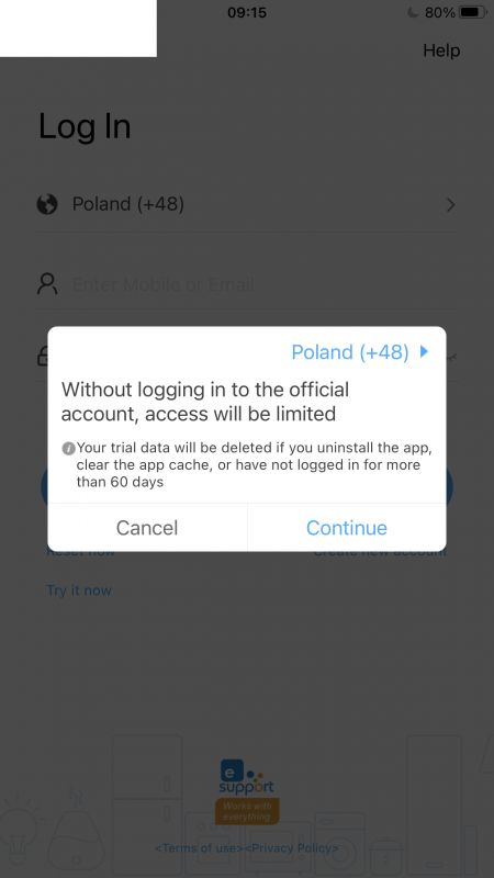 [ESP32] Termostat z wyświetlaczem i WiFi - Sonoff THR320D - aplikacja eWeLink