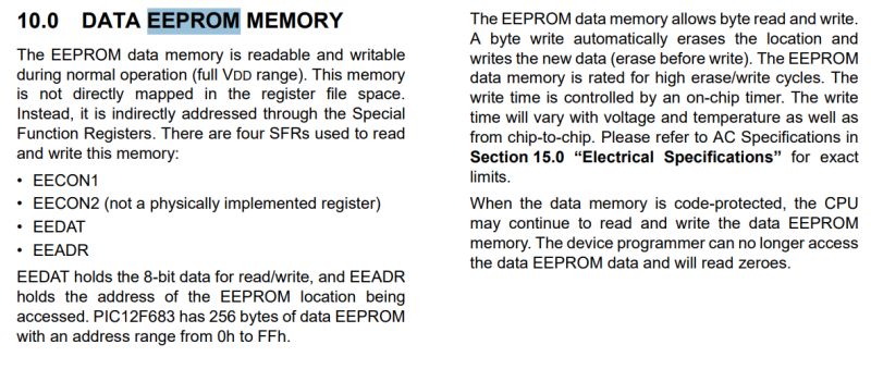 PIC12F683 - two-channel dimmer and encoder support on 128 bytes of RAM