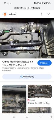 Zdjęcie silnika Citroena z widocznym wężem wentylacyjnym skrzyni korbowej.