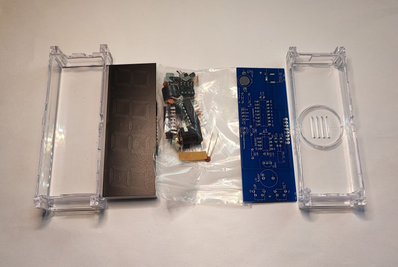Self-assembly kit LED clock CAI-201 STC8G1K17 + DS1302 with housing