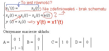Jak sprawdzić stabilność członu oscylacyjnego z macierzami A, B, C, D?