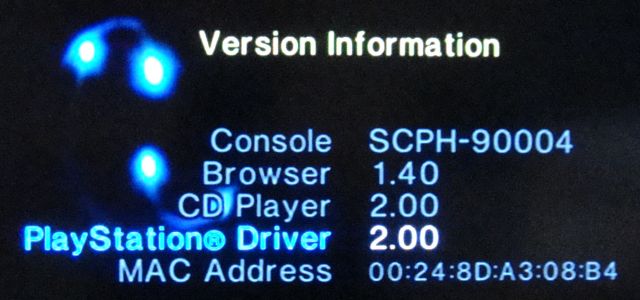 PS2 Slim SCPH-90004 komunikat 'DVD Player is not set up'