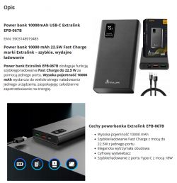 Krótki test pojemności powerbankow Extralink EPB-067B 10Ah i EPB-114 50Ah