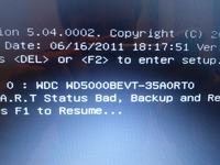 Samsung RF711-S02PL, błąd dysku, zawiesza się na ekranie startowym
