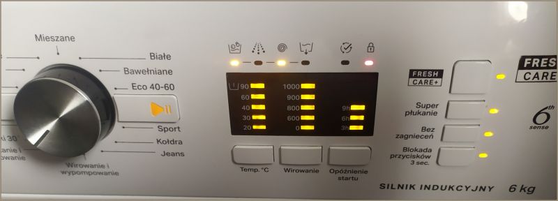 Whirlpool FFL 6038 B PL - wyłącza się pranie i zaczynają migać wszystkie diody
