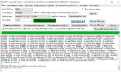 Screenshot of the BK7231 Easy UART Flasher application with Write success! message.