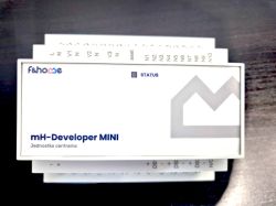 F&amp;home mH-Developer MINI controller module with terminal labels and STATUS indicator