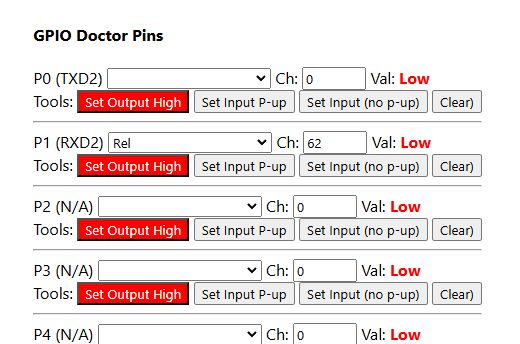 GPIO Doctor Interface GPIO Doctor Pins interface