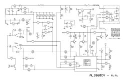 Schemat elektroniczny z układami LM324, TL431, tranzystorami i mikrokontrolerem.