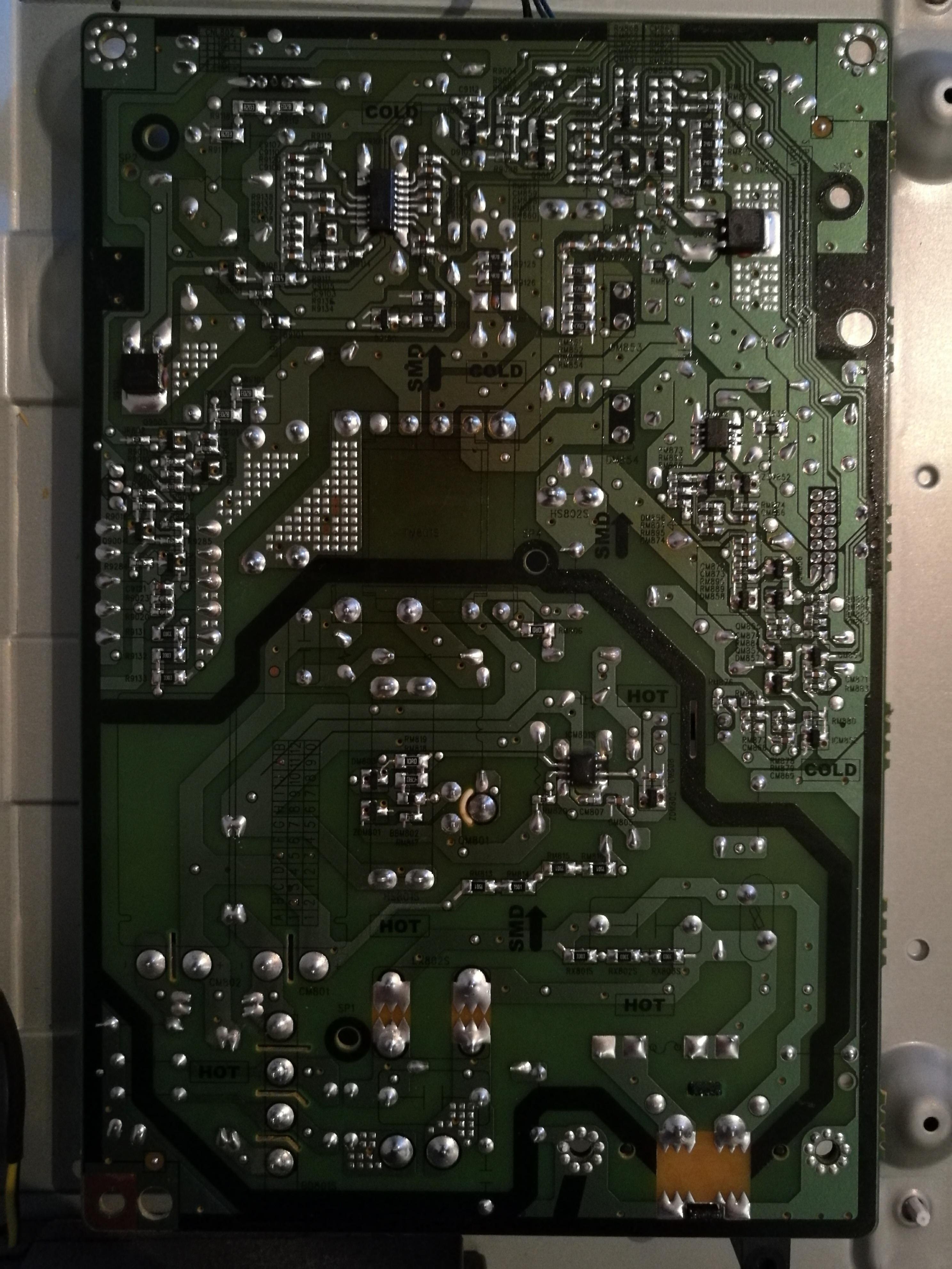 ue32eh5000w - podświetlenie matrycy led nie działa