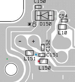 President Teddy ASC - Usterka płyty w miejscu zasilania.