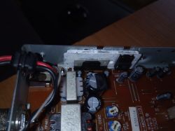 Uniden PRO 510XL - uszkodzony element i ścieżka, przyczyna: woda i pył na płycie - zdjęcia