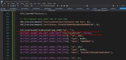 Screenshot from Microsoft Visual Studio showing C code related to MQTT.