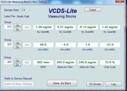 Audi A4 B6 1.9TDI - High corrections and beeps in the program