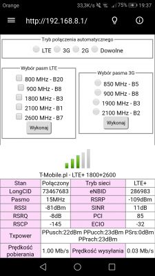 Jaką antenę do LTE 800 wybrać na odległość ok 8km(Huawei B525)?