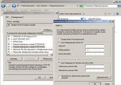 Okno właściwości połączenia sieciowego z ustawieniami IPv4 w systemie Windows.