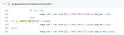 A fragment of C code from sysinfo.c, showing conditional statements and preprocessor directives.
