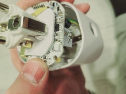 Interior of LIDL SAPM 1 A1 Smart Socket Close-up of the interior of LIDL SAPM 1 A1 smart socket.