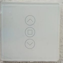 MOES Roller Shutter Switch MOES roller shutter switch with three buttons: up, middle, down.