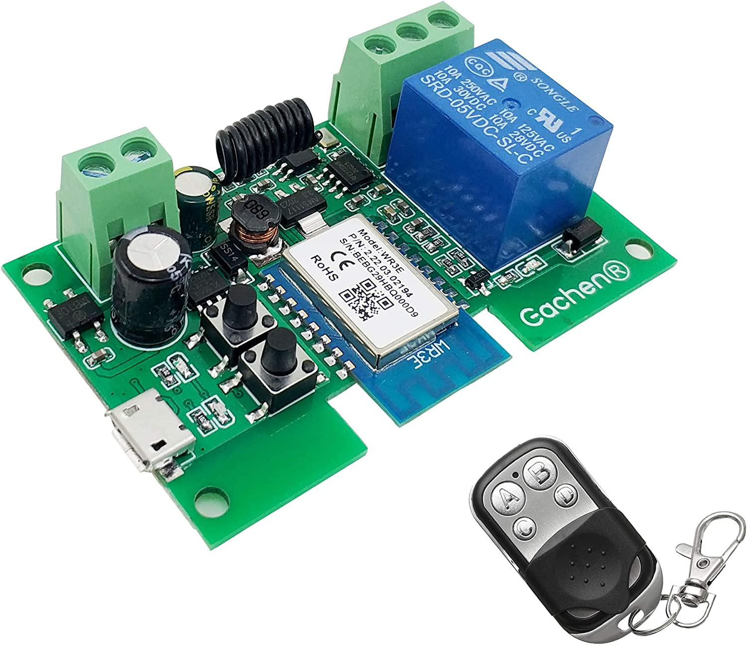 [BK7231N][CB3S + RF 433] WiFi Relais Modul 1 Kanal Tuya Switch with RF ...