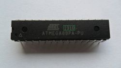 ATmega88PA-PU microcontroller with visible markings on the casing.
