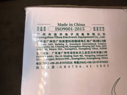Label on the box of the YIHUA 926 LED II soldering station.