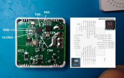 Circuit board with short wires connected to TXD, RXD, GND, VCCPAD, CEN, and CSN pads and a BK7231N orientation diagram.