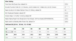 Settings panel with 16-band graphic equalizer and audio parameters