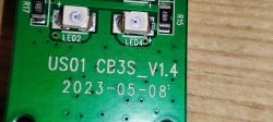Circuit Board US01 CB3S_V1.4 Close-up of a circuit board labeled US01 CB3S_V1.4 with the date 2023-05-08.