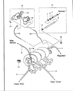 Lanos 1.6 16V: EGR Hose Disconnected, Check Light On - Connection Location Advice Needed