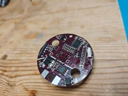 PCB with electronic components.