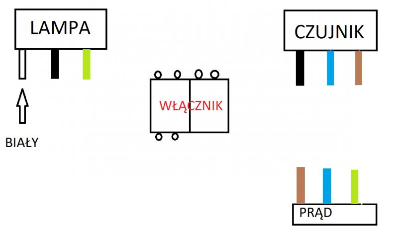 Kanlux CE-81PX: Connecting Halogen Lamp with Motion Sensor and Two-Stage Switch