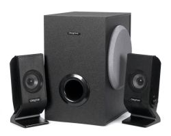 Zestaw głośników 2.1 Creative: subwoofer z bass-refleksem i dwie małe kolumny satelitarne