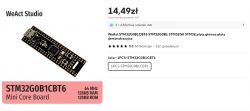 Płytka STM32G0B1CBT6 WeAct Studio z ceną 14,49 zł