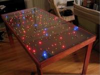 Stół z podświetleniem LED do jadalni.