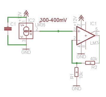 LM35 , wzmacniacz nieodwracający , komparator..... LM35 , wzmacniacz nieodwracający , komparator.....