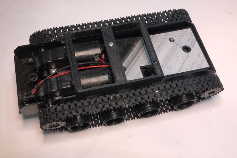 Robot Chassis with Tracks Robot chassis with tracks and two motors.