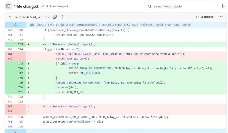 WiFiState Command States and Short Beep Automation in OpenBK7231 Autoexec Script