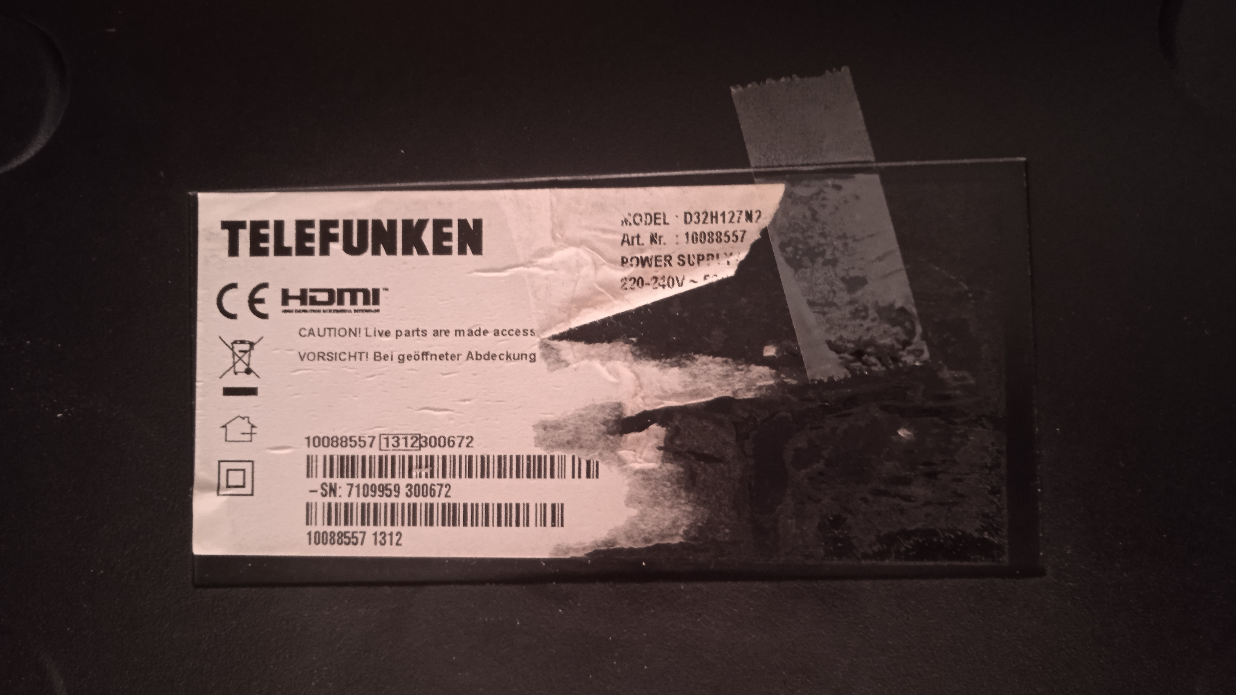 TELEFUNKEN D32H127N2: Dump TV LED, 17MB55, VES315WNDS-01, 25Q32, 25Q64