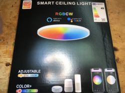Packaging of Tuya RGBCW smart ceiling light.
