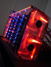 Klaster obliczeniowy złożony z komputerów Raspberry Pi.