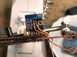 Electronic Module on Prototype Board Electronic module with soldered wires on a prototype board.