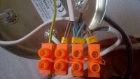 Connecting 3-Cable Chandelier with 4 Ceiling Wires, Two Switch System & 3 Light Bulbs